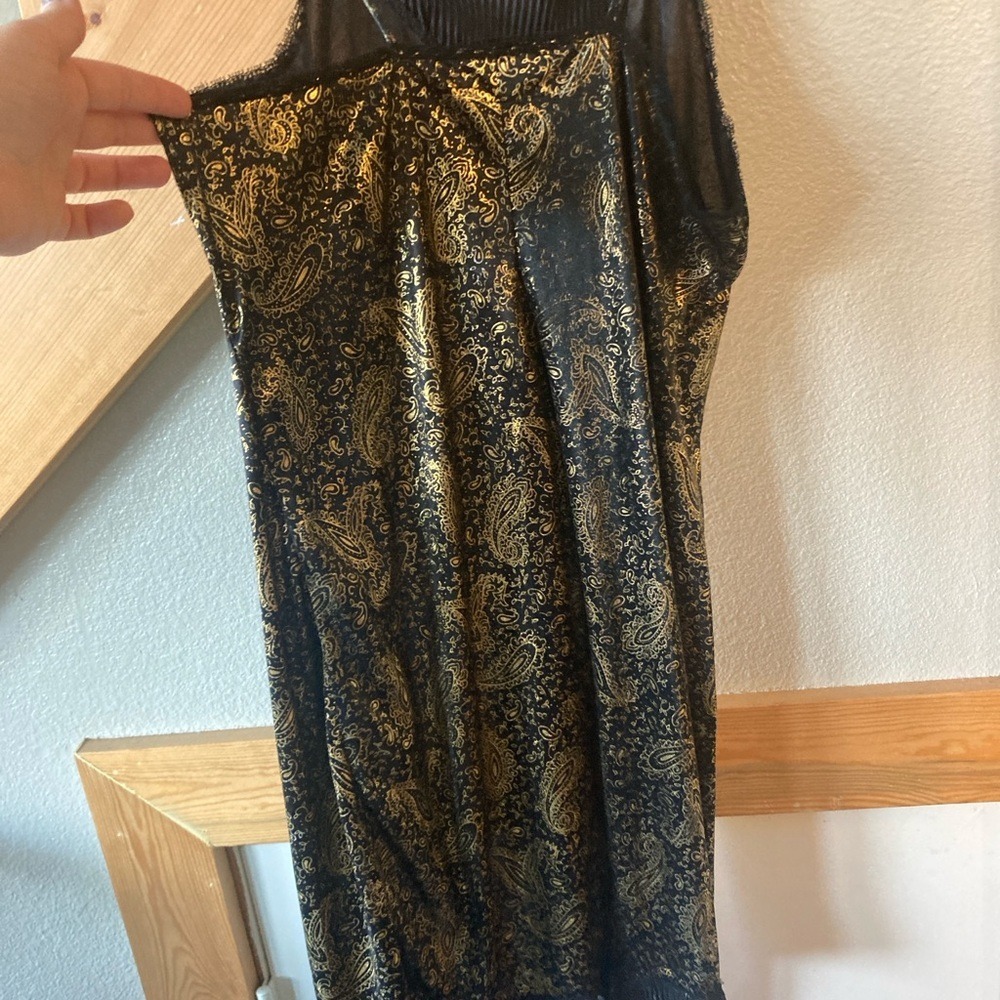 ✨Vintage✨ Black & gold lingerie-look mini dress - Picture 7 of 9